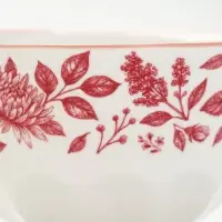 Чайная пара &laquo;Розовый сад&raquo;: кружка 280 мл, блюдце d=16 см, ручная работа