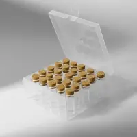 Набор баночек для хранения бисера, d=2&times;4 см, 25 шт., в контейнере, 11&times;11&times;5 см