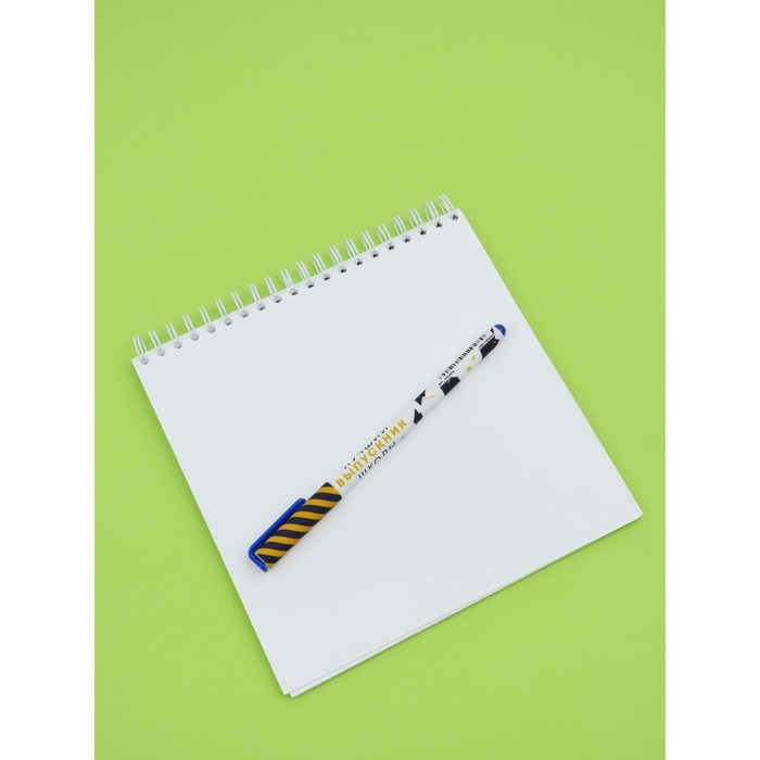 Набор пластиковых ручек  Набор пластиковых ручек "Лучший выпускник школы", синяя паста 0.7 мм, 4 шт