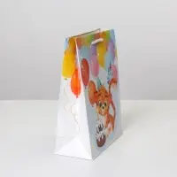 Пакет подарочный ламинированный, упаковка, &laquo;С Днём рождения&raquo;, MS 18 х 23 х 8 см