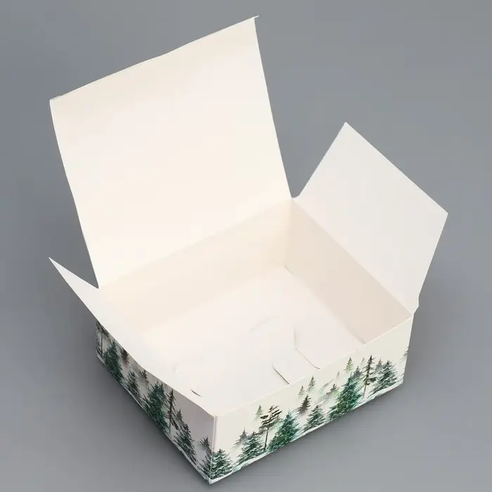 Подарочная коробка складная, новогодняя«С Новым годом!», олень, 12 х 10 х 5 см