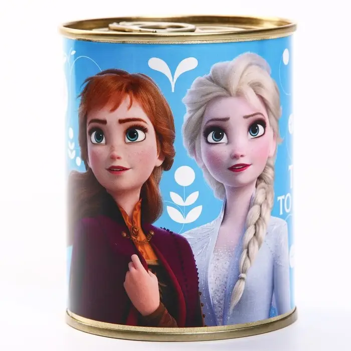 Копилка металлическая, 9,5 см х 7,5 см х 7,5 см Копилка металлическая, 9,5 см х 7,5 см х 7,5 см "Анна и Эльза", Холодное сердце
