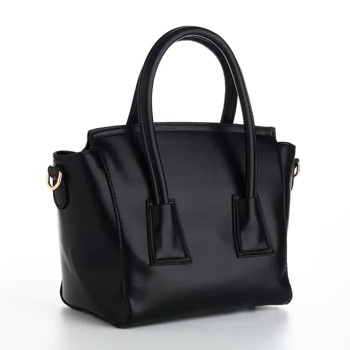 Сумка женская мессенджер на магните, 35&times;15&times;23 см, чёрная