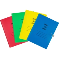 Папка с завязками Дело 300гр/м2 мелованный 4 цвета, 20 шт/уп