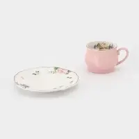 Сервиз кофейный &laquo;Сирена&raquo;, 12 предметов: 6 чашек 100 мл, 6 блюдец 12 см, керамика, розовый