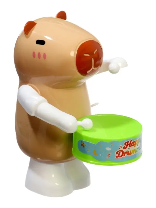 Заводная игрушка "Капибара с барабаном"