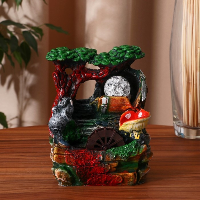 Фонтан Фонтан "Слоник у дерева" 11х14х20 см (с подсветкой)