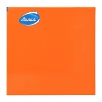 Салфетки бумажные, Лилия 33х33 "Оранжевый" 2сл 20л