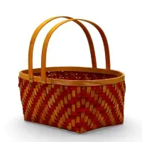 Набор корзин 2 шт 34х27х14  26х24х13 см ручка h=18/18 см красн-оранж