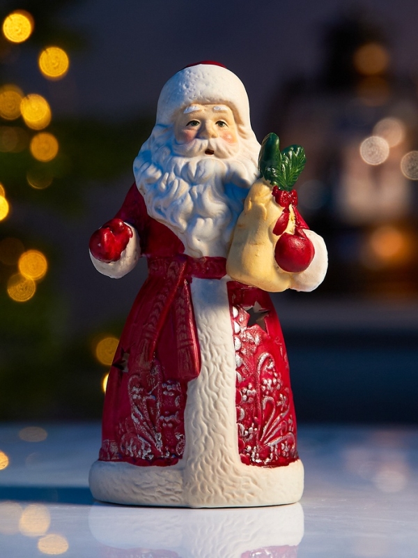 Светодиодная фигура Светодиодная фигура "Дед Мороз" 13.2х7.1х6, 1 LED, LR44x3(в компл.), Т/БЕЛЫЙ