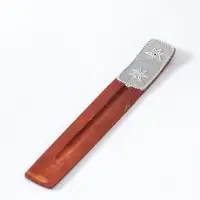 Подставка под благовония "Карма" дерево 25,5х3,5 см, серебро