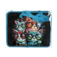 Папка с ручками &laquo;Котики&raquo;, А4, пластиковая, 70 мм, 322&times;256 мм