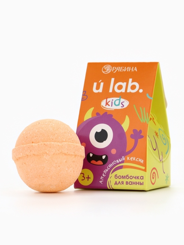 Детский бурлящий шар «Монстрики», аромат апельсиновый кексик 40 г, URAL LAB Детский бурлящий шар «Монстрики», аромат апельсиновый кексик 40 г, URAL LAB