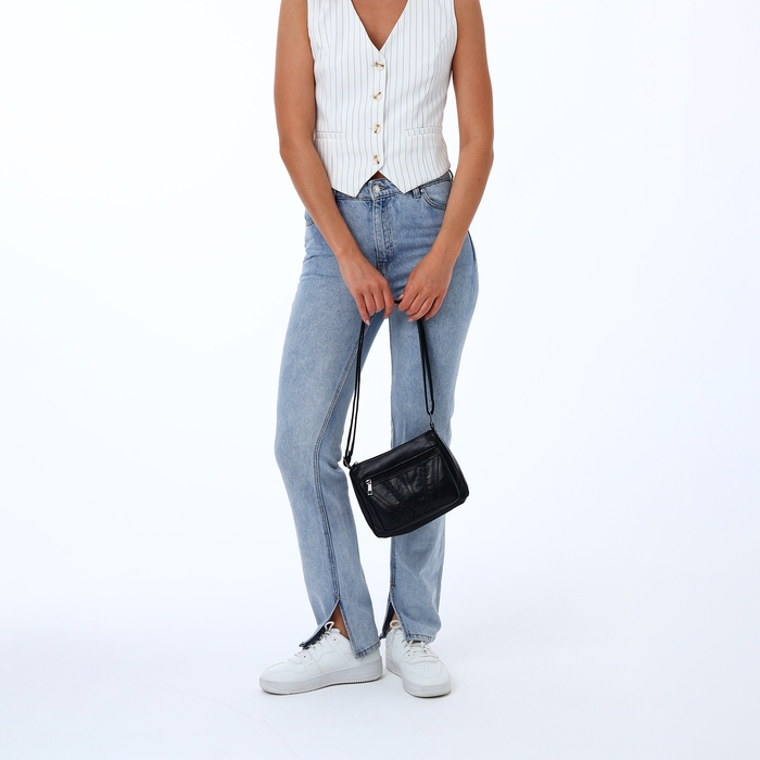 Сумка женская на молнии, цвет чёрный Сумка женская на молнии, цвет чёрный