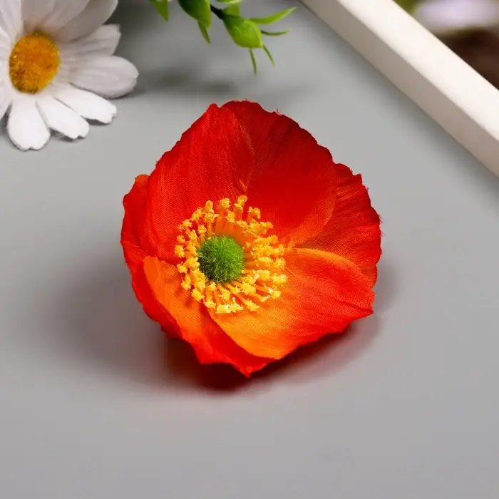 Бутон на ножке для декорирования &laquo;Рудбекия оранжевая&raquo;, 6.5&times;6.5 см