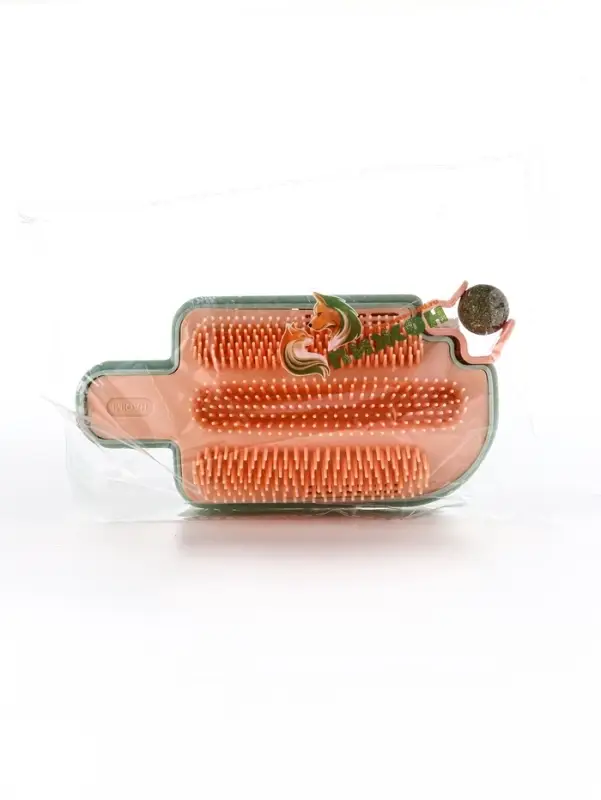 Игрушка-чесалка для кошек с кошачьей мятой, 16 см, розовая