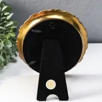 Фоторамка полистоун 10х15 см "Винтажные цветы" тёмное золото 15х1,5х20 см