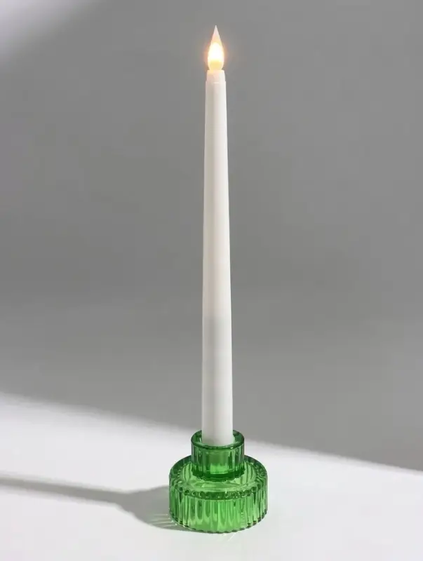 Подсвечник стеклянный &laquo;Рибс&raquo;, 6.3&times;6.3&times;5.5 см, d=2.5 / 5.5 см