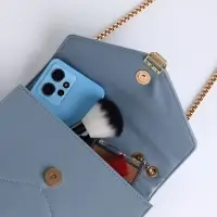 Сумка женская мессенджер на магните, 20&times;6&times;13 см, голубая