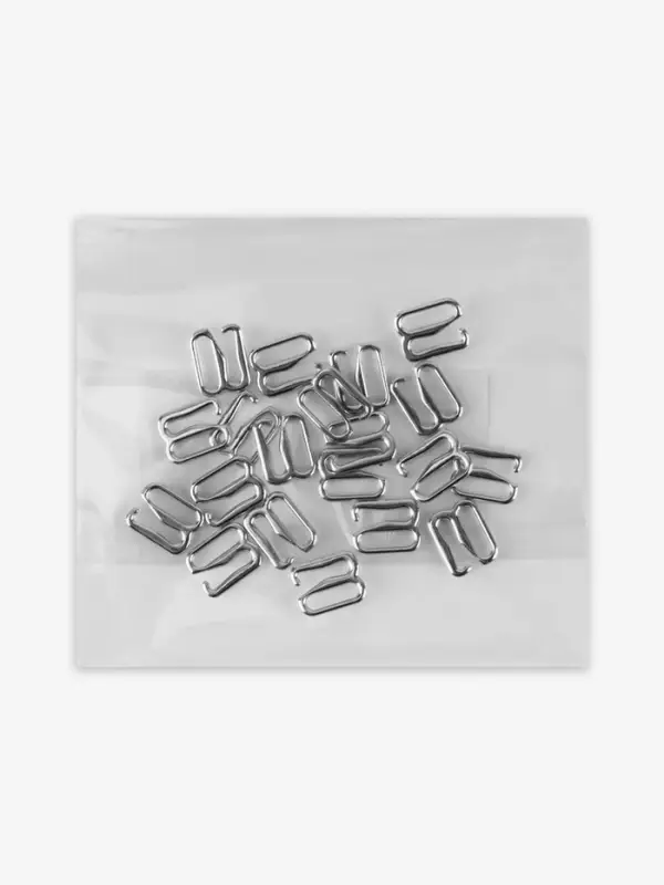 Крючок для бретелей, металлический, 8 мм, набор 20 шт., цвет серебряный Крючок для бретелей, металлический, 8 мм, набор 20 шт., цвет серебряный