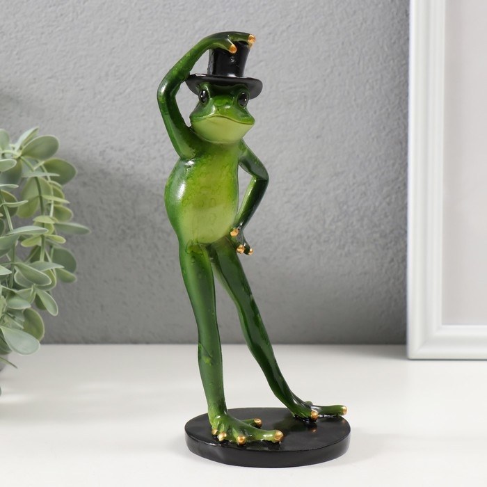 Сувенир полистоун Сувенир полистоун "Лягуха в шляпе-цилиндре" 20,5х8х8,5 см