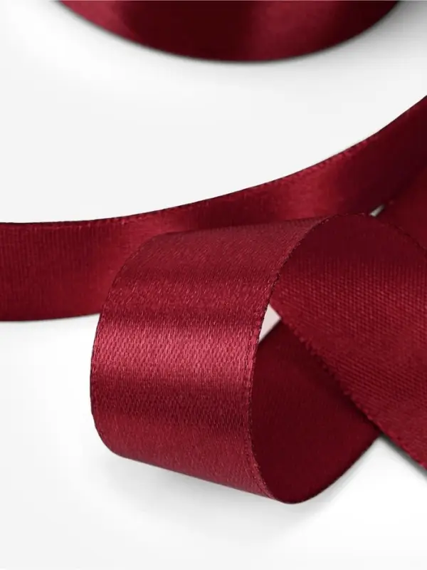Лента атласная, 25 мм, 23&plusmn;1 м, бордовая №37