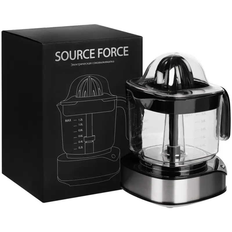 Электрическая соковыжималка для цитрусовых Source Force, серебристо-черная Электрическая соковыжималка для цитрусовых Source Force, серебристо-черная