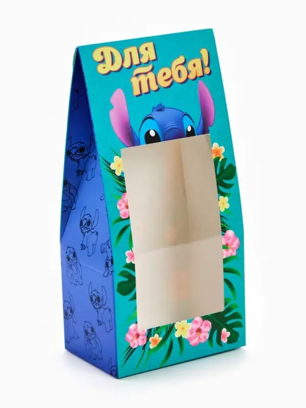 Коробка подарочная для конфет &laquo;Стич&raquo;, 9&times;19&times;6 см, самосборная