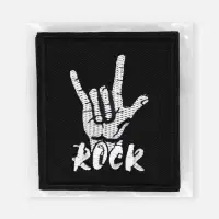 Термоаппликация Rock, 7.8×8.8 см, фасовка 10 шт., чёрная