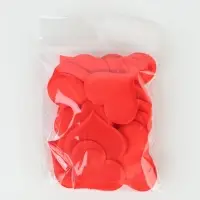 Сердечки декоративные, набор 25 шт., 5 см, красные