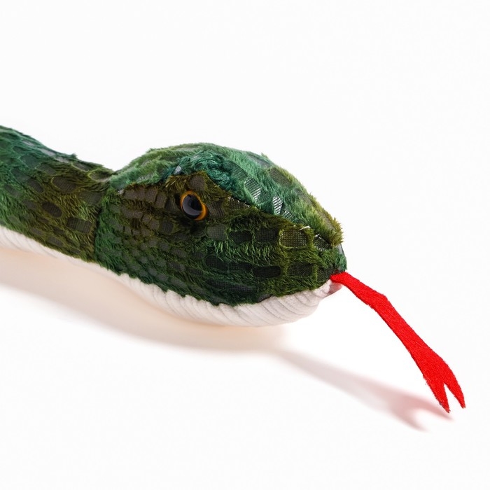 Мягкая игрушка «Змея», зелёная с белым животиком, 95 см Мягкая игрушка «Змея», зелёная с белым животиком, 95 см