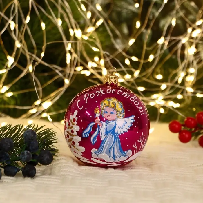 Ёлочный шар &laquo;Рождественская сказка&raquo; новогодний, d=8.5 см, МИКС