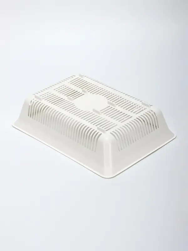 Туалет глубокий с сеткой 36&times;25&times;9 см, белый/серый