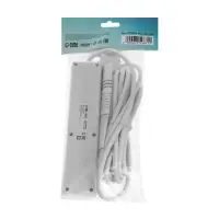 Удлинитель Luazon Lighting, 4 розетки, 5 м, 16 А, 3500 Вт, 3&times;1.5 мм2, с заземлением, с выключателем,