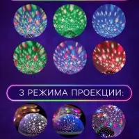 Проектор - ночник ZABIAKA &laquo;Звёздное небо&raquo;, голубой