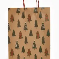 Набор подарочных пакетов &laquo;Ёлочки&raquo;, 3 шт,  25&times;4&times;30.5 см, 30&times;40&times;11,5 см, 18&times;23&times;10 см