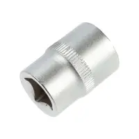 Головка торцевая шестигранная ТУНДРА, под квадрат 1/2", 20 мм, CrV