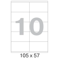 Этикетки самоклеящиеся кауч.к 105х57 10шт/л А4(100л/уп)