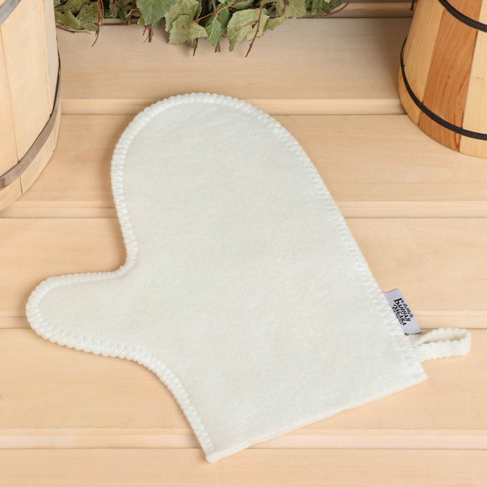 Банный набор: шапка, коврик и рукавица Банный набор: шапка, коврик и рукавица "Самому лучшему банщику"