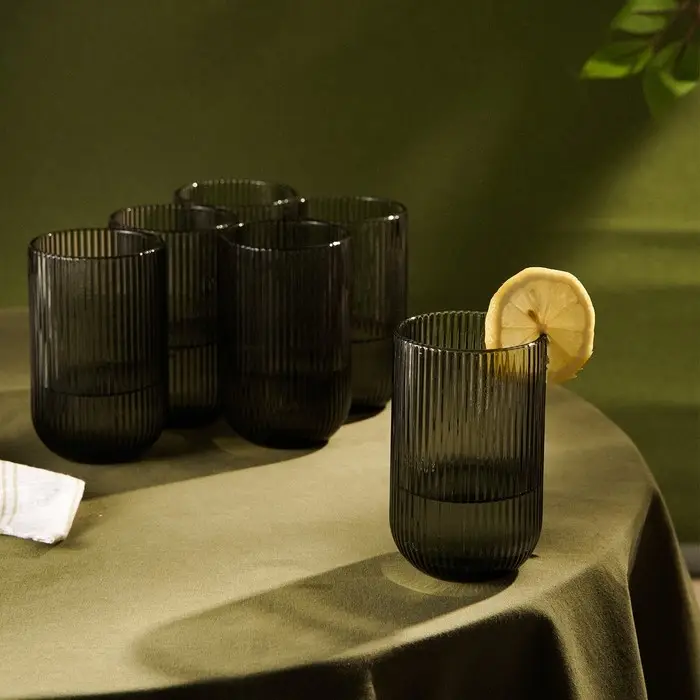 Набор стаканов SL Home &laquo;Модерн&raquo;, 400 мл, 8&times;13 см, 6 шт., стекло, зелёный