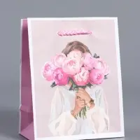 Пакет подарочный "Момент для себя" ламинированый 11,5 х 14,5 х 6,5 см