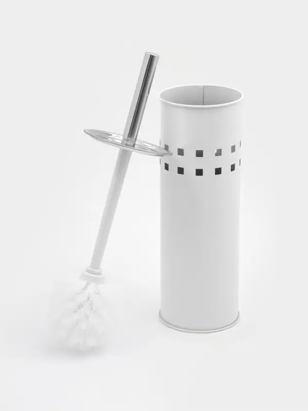 Ёрш для унитаза, нержавеющая сталь, белый