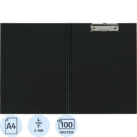 Папка-планшет д/бумаг Attache A4 черный с верхней створкой