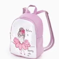 Рюкзак дет 18*8*23 см, Девочка, отд на молнии, сиреневый