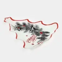 Блюдо сервировочное ёлочка "С Новым Годом" 24,5х24,7х2 см