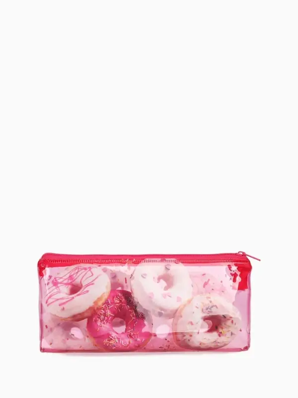 Косметичка-пенал на молнии, цвет розовый