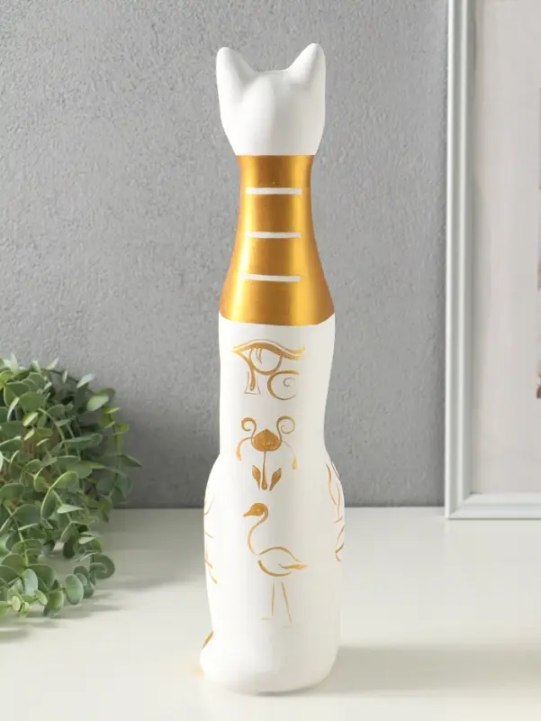 Фигура керамика &laquo;Кот Египетский&raquo;, 40 см, белый