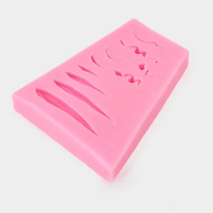 Молд «Пряди», силикон, 10.5×8.5×1.2 см, розовый Молд «Пряди», силикон, 10.5×8.5×1.2 см, розовый