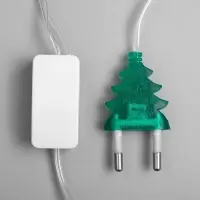 Гирлянда &laquo;Нить&raquo; 5 м с насадками &laquo;Шишки сосновые&raquo;, IP20, прозрачная нить, 20 LED, свечение мульти (RG/RB), мигание, 220 В