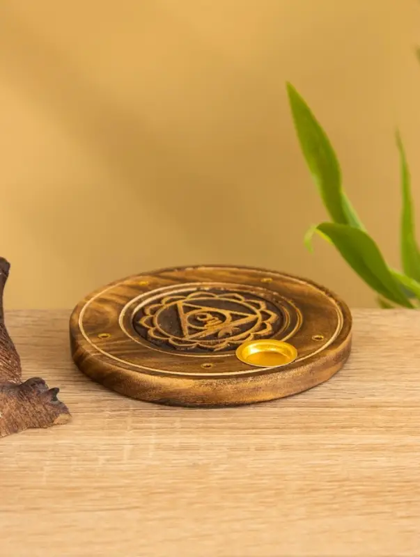 Подставка под благовония  Подставка под благовония "Чакра" дерево 10 см